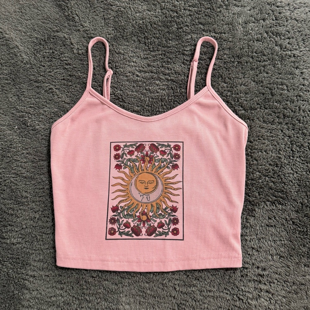 Pink Sun Graphic Women's Top